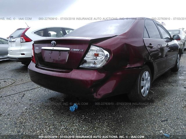 4T1BE32K23U129733 - 2003 TOYOTA CAMRY LE/XLE/SE 红色 照片 6