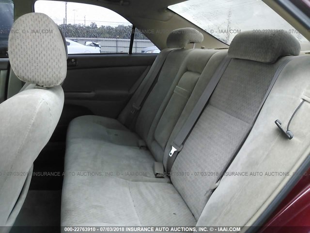 4T1BE32K23U129733 - 2003 TOYOTA CAMRY LE/XLE/SE 红色 照片 8