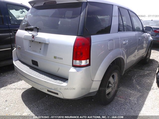 5GZCZ33ZX7S855462 - 2007 SATURN VUE HYBRID SILVER photo 4