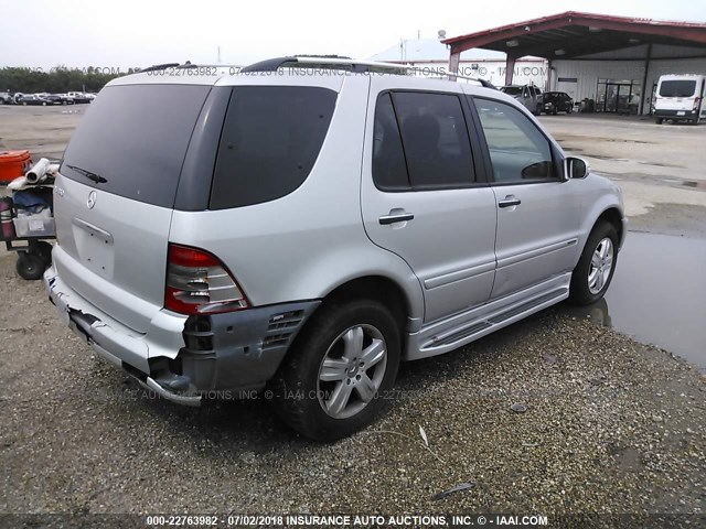 4JGAB57E25A517519 - 2005 MERCEDES-BENZ ML 350 SILVER photo 4