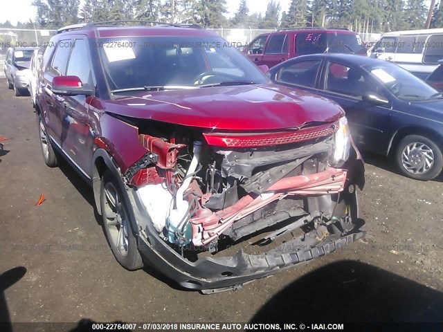 1FM5K8F89DGA17917 - 2013 FORD EXPLORER LIMITED 红色 照片 1