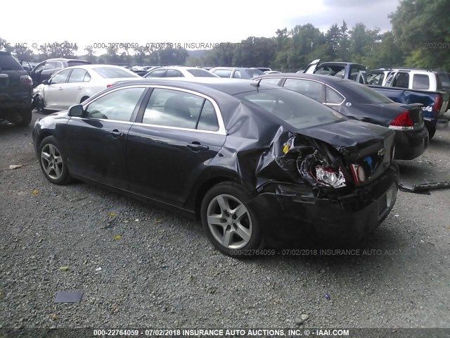 1G1ZB5EB1AF314188 - 2010 CHEVROLET MALIBU LS BLACK photo 3