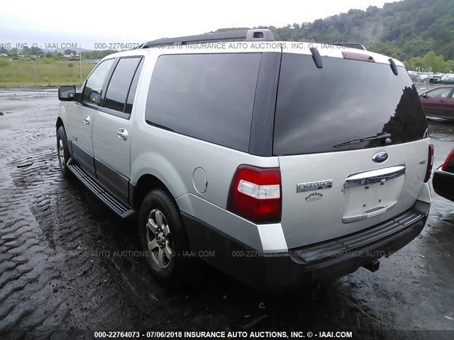 1FMFK16547LA72322 - 2007 FORD EXPEDITION EL XLT SILVER photo 3