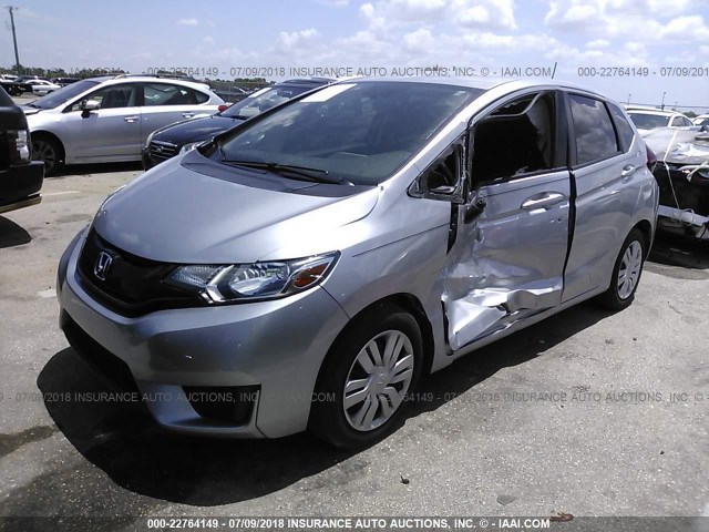 JHMGK5H55HS017994 - 2017 HONDA FIT LX SILVER photo 2