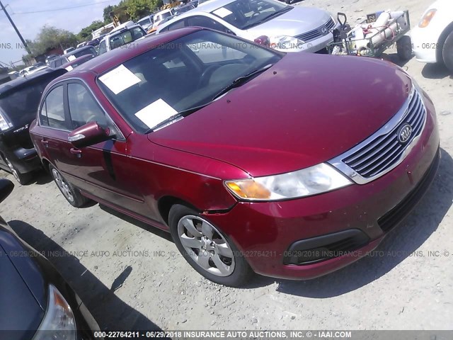 KNAGE228695306700 - 2009 KIA OPTIMA LX/EX RED photo 1