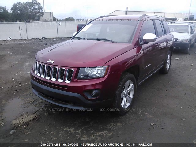 1C4NJCBB0ED909438 - 2014 JEEP COMPASS SPORT RED photo 2