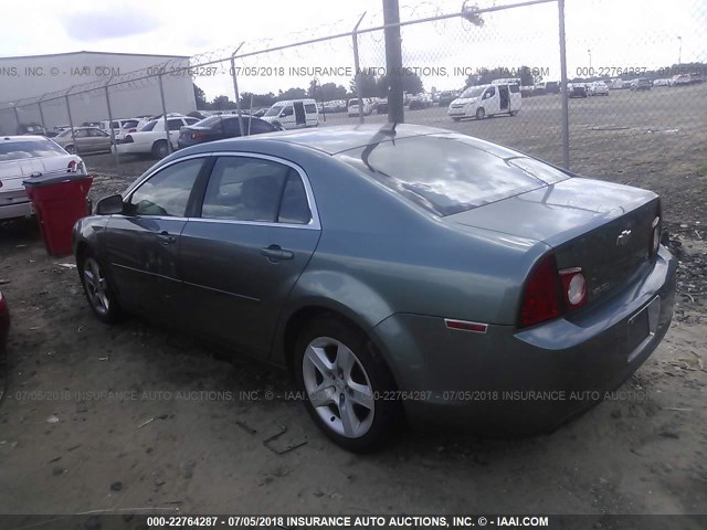 1G1ZG57B694125915 - 2009 CHEVROLET MALIBU LS 绿色 照片 3