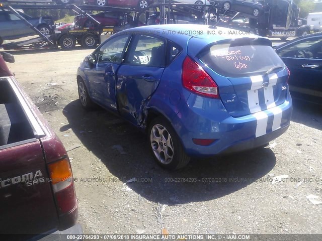 3FADP4FJ3BM179337 - 2011 FORD FIESTA SES BLUE photo 3