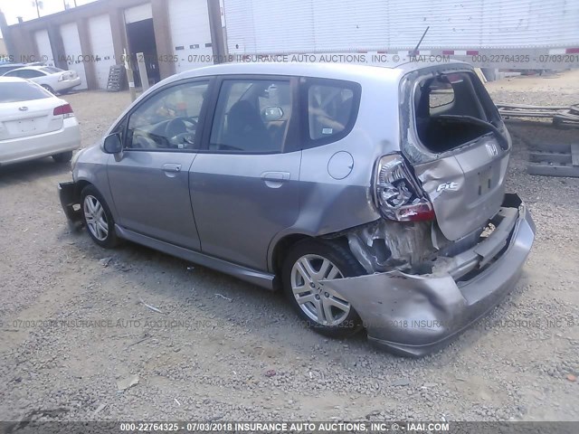 JHMGD37617S064804 - 2007 HONDA FIT S 银色 照片 3