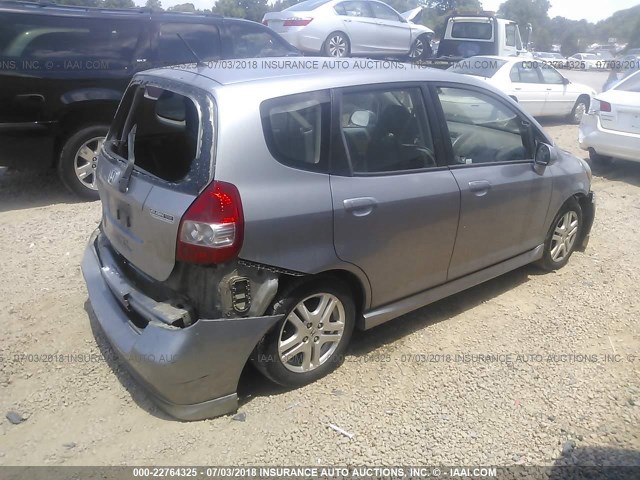 JHMGD37617S064804 - 2007 HONDA FIT S 银色 照片 4
