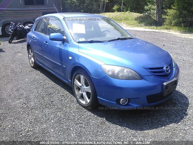 JM1BK343641139705 - 2004 MAZDA 3 HATCHBACK BLUE photo 1