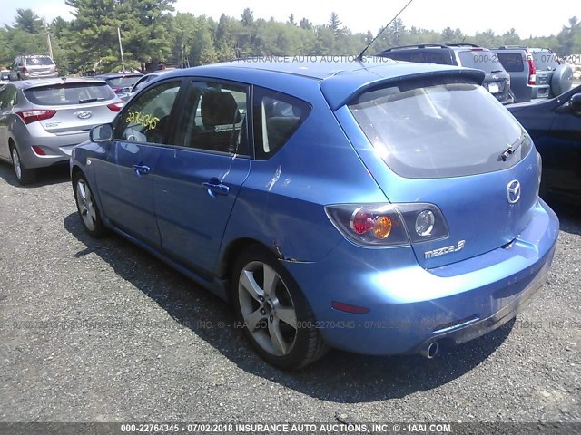 JM1BK343641139705 - 2004 MAZDA 3 HATCHBACK BLUE photo 3