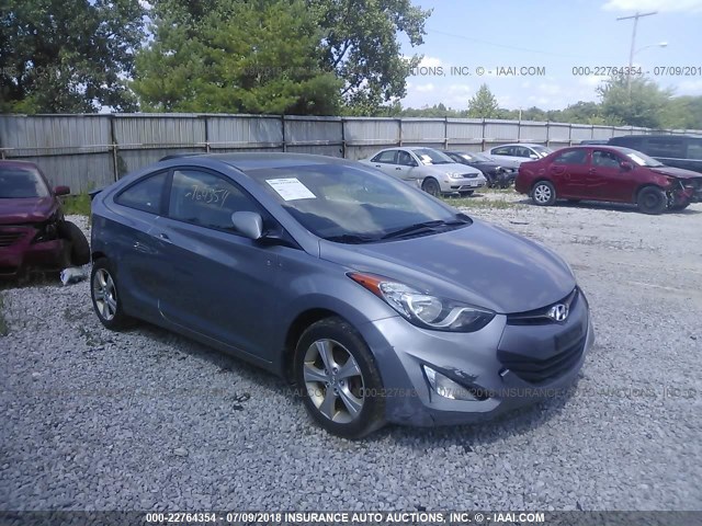 KMHDH6AE9DU014979 - 2013 HYUNDAI ELANTRA COUPE GS/SE SILVER photo 1