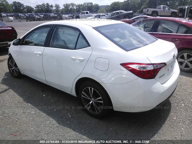 5YFBURHE3GP507864 - 2016 TOYOTA COROLLA L/LE/LE PLS/PRM/S/S PLS WHITE photo 3