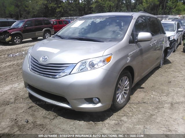 5TDYK3DC6GS743255 - 2016 TOYOTA SIENNA XLE/LIMITED TAN photo 2