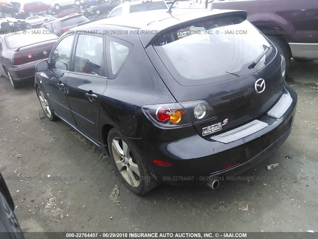 JM1BK343051338475 - 2005 MAZDA 3 HATCHBACK BLACK photo 3