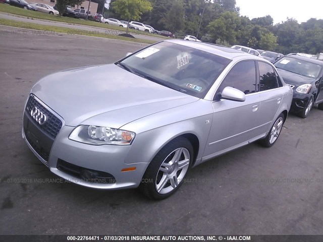 WAUDF78E18A124774 - 2008 AUDI A4 2.0T QUATTRO SILVER photo 2