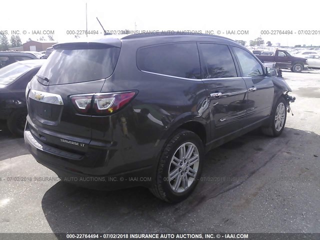 1GNKRGKD9EJ172527 - 2014 CHEVROLET TRAVERSE LT GRAY photo 4