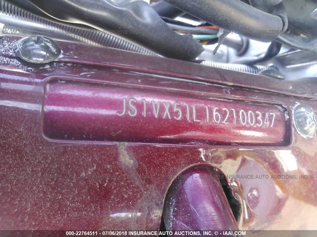 JS1VX51L162100347 - 2006 SUZUKI VS1400 GLP MAROON photo 10