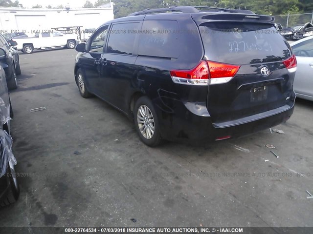 5TDYK3DC5CS249561 - 2012 TOYOTA SIENNA XLE/LIMITED BLACK photo 3