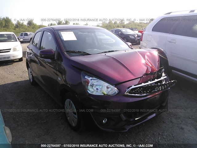 ML32A3HJ9JH008270 - 2018 MITSUBISHI MIRAGE ES MAROON photo 1