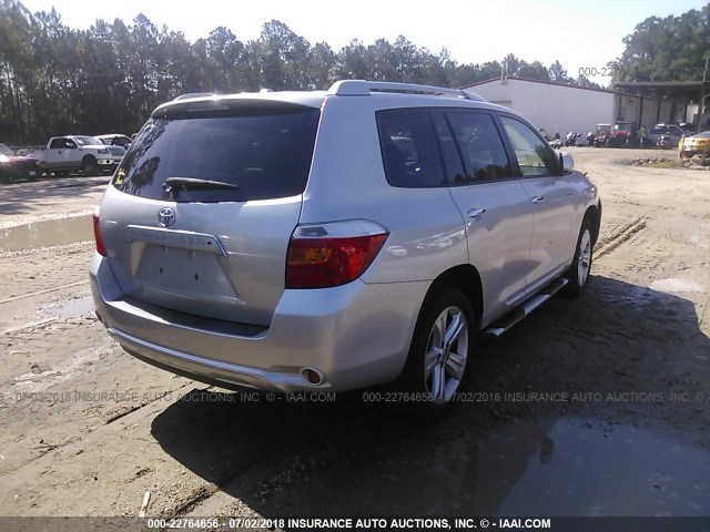 JTEYK3EH7A2096496 - 2010 TOYOTA HIGHLANDER LIMITED SILVER photo 4