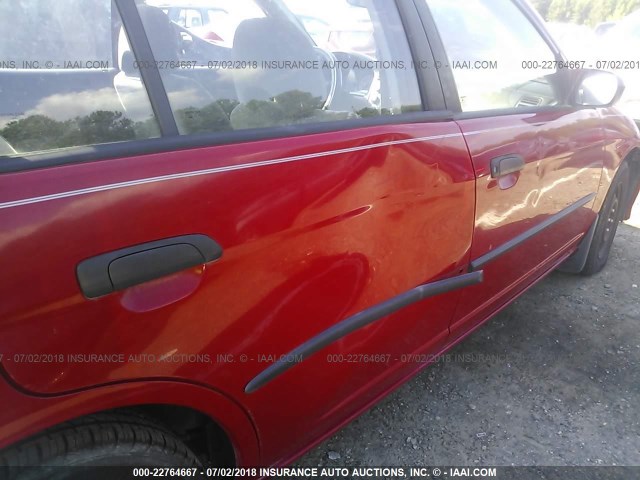 1HGES16325L024363 - 2005 HONDA CIVIC DX VP 红色 照片 6