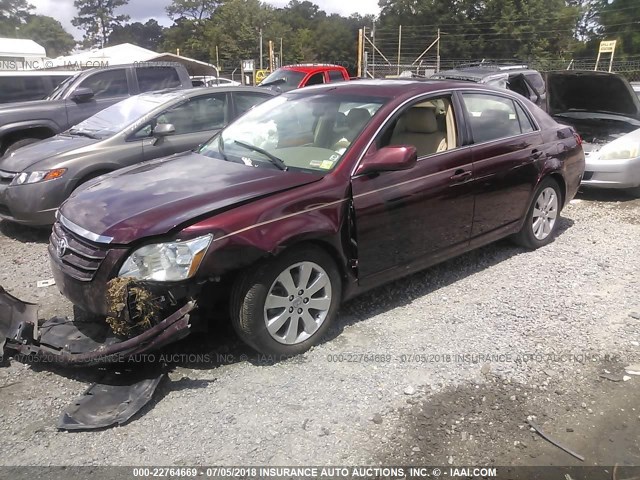 4T1BK36B26U131327 - 2006 TOYOTA AVALON XL/XLS/TOURING/LIMITED BURGUNDY photo 2