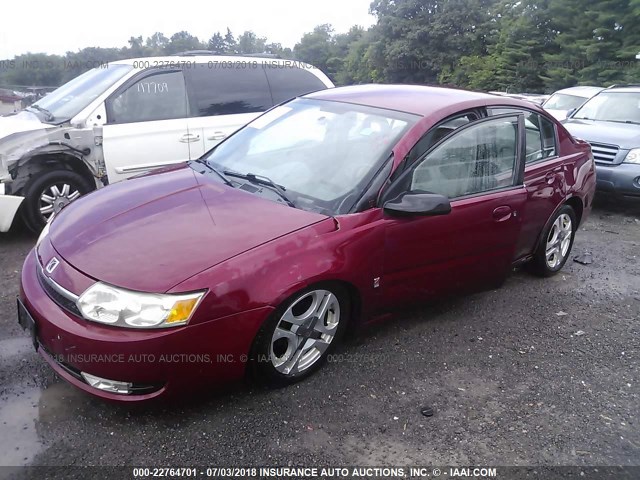 1G8AL52F54Z149915 - 2004 SATURN ION LEVEL 3 RED photo 2