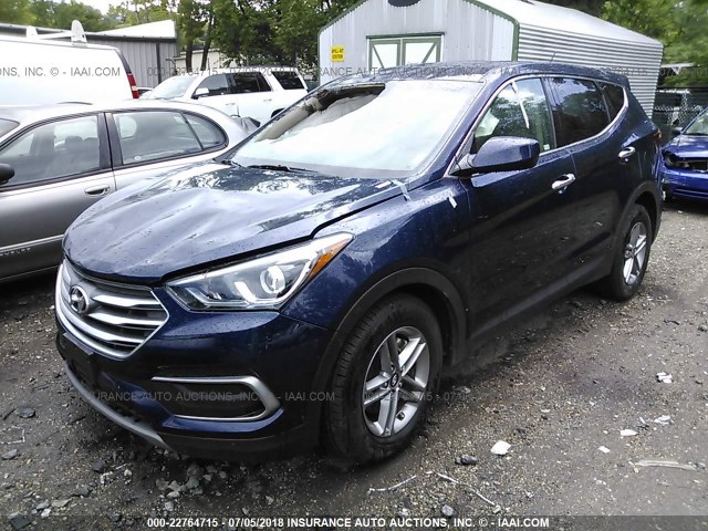 5XYZTDLB5JG546808 - 2018 HYUNDAI SANTA FE SPORT  BLUE photo 2