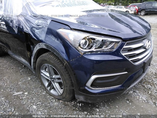 5XYZTDLB5JG546808 - 2018 HYUNDAI SANTA FE SPORT  BLUE photo 6