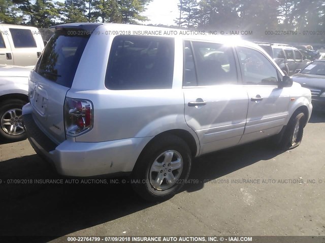 2HKYF18116H510969 - 2006 HONDA PILOT LX GRAY photo 4