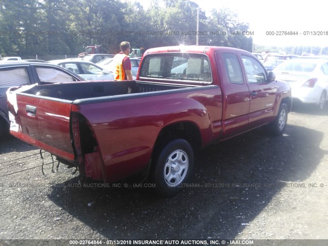 5TETX4CN9AZ724312 - 2010 TOYOTA TACOMA ACCESS CAB RED photo 4