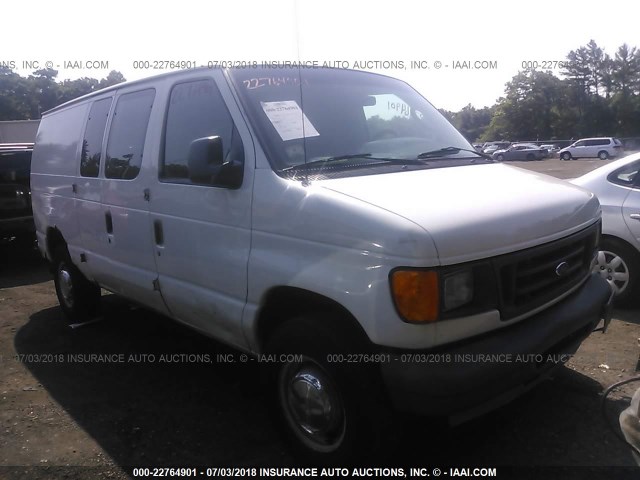 1FTNE24W46DA21355 - 2006 FORD ECONOLINE E250 VAN WHITE photo 1