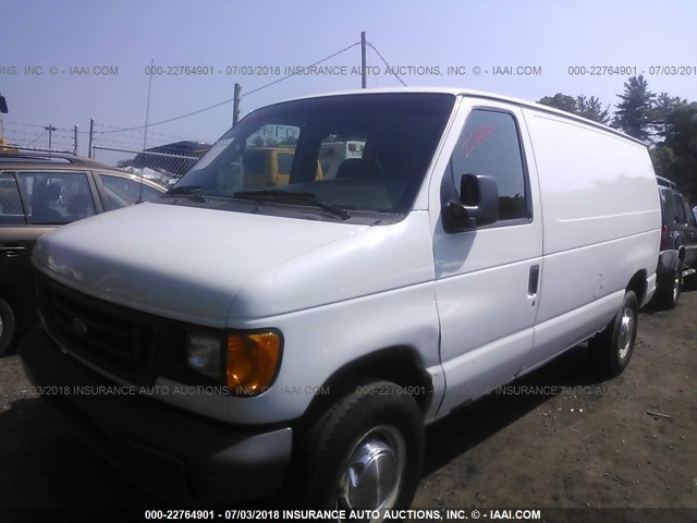 1FTNE24W46DA21355 - 2006 FORD ECONOLINE E250 VAN WHITE photo 2