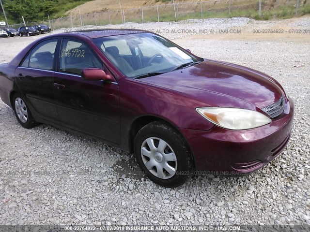 4T1BE32K92U012648 - 2002 TOYOTA CAMRY LE/XLE/SE მუქწითელი ფოტო 1