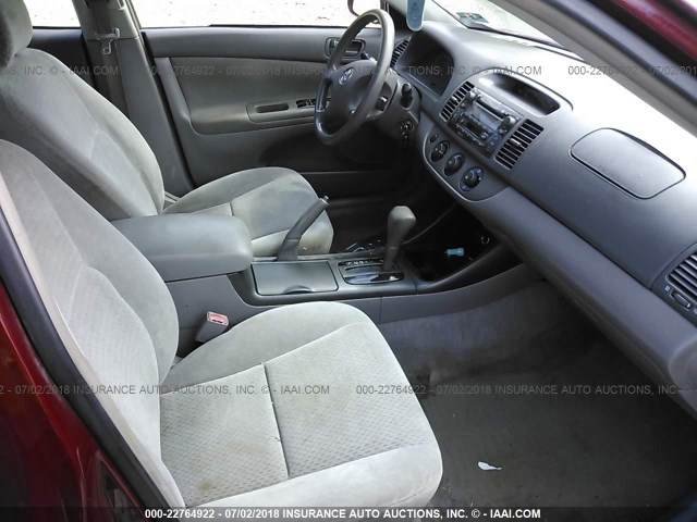 4T1BE32K92U012648 - 2002 TOYOTA CAMRY LE/XLE/SE მუქწითელი ფოტო 5