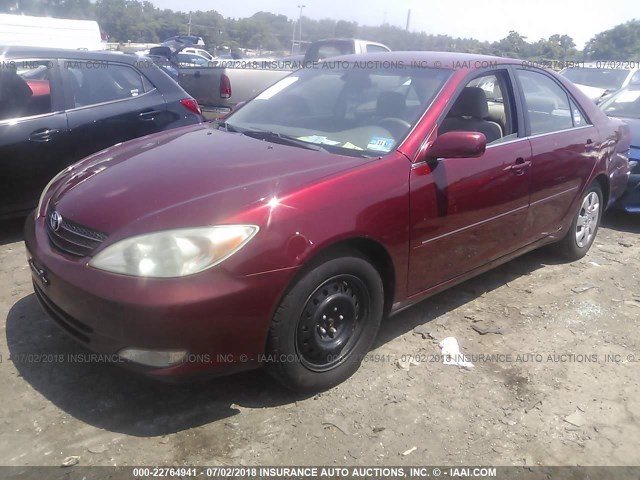 4T1BE30K63U152709 - 2003 TOYOTA CAMRY LE/XLE/SE წითელი ფოტო 2