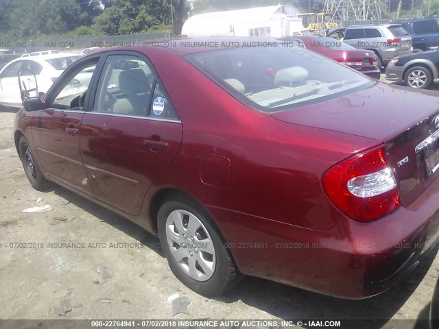 4T1BE30K63U152709 - 2003 TOYOTA CAMRY LE/XLE/SE წითელი ფოტო 3
