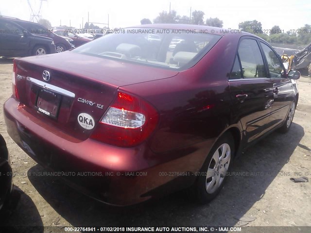 4T1BE30K63U152709 - 2003 TOYOTA CAMRY LE/XLE/SE წითელი ფოტო 4
