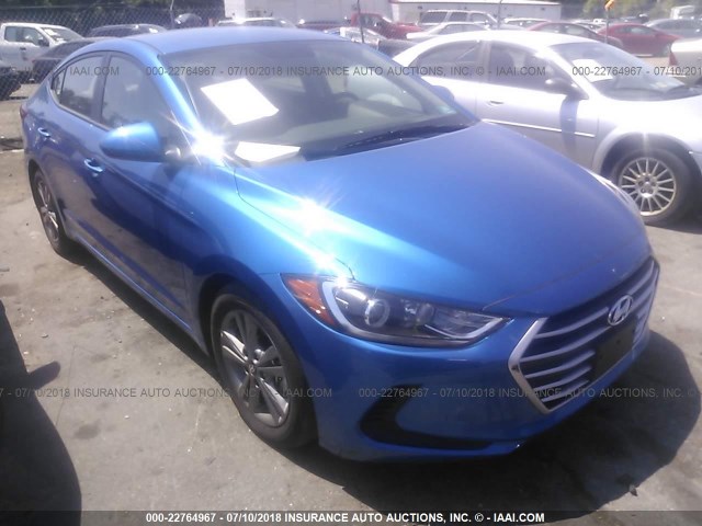 5NPD84LF3JH258339 - 2018 HYUNDAI ELANTRA SEL/VALUE/LIMITED BLUE photo 1