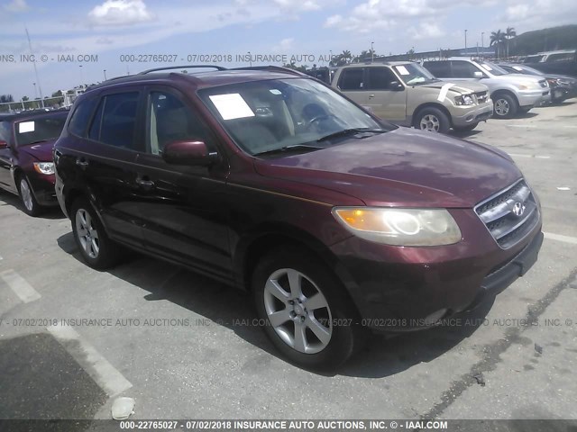 5NMSH13E87H072539 - 2007 HYUNDAI SANTA FE SE/LIMITED BURGUNDY photo 1