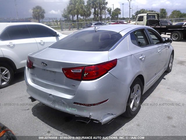 5XXGM4A77EG307838 - 2014 KIA OPTIMA LX SILVER photo 6