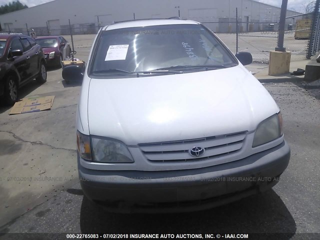 4T3ZF13C61U338498 - 2001 TOYOTA SIENNA LE/XLE WHITE photo 6