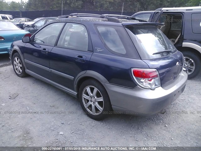 JF1GG68686H809722 - 2006 SUBARU IMPREZA OUTBACK SPORT/OUTBACK SPC BLUE photo 3