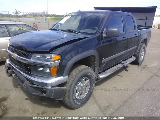 1GCDT33E088223606 - 2008 CHEVROLET COLORADO LT BLACK photo 2