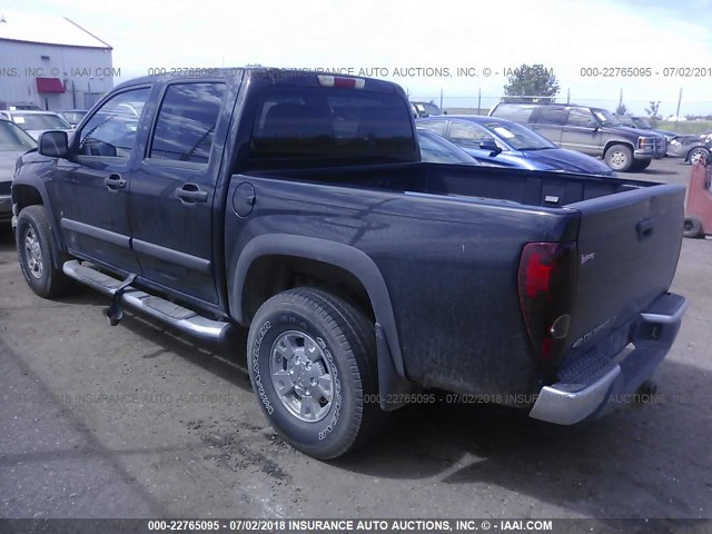 1GCDT33E088223606 - 2008 CHEVROLET COLORADO LT BLACK photo 3