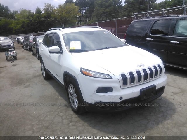 1C4PJLCB1EW126625 - 2014 JEEP CHEROKEE LATITUDE WHITE photo 1