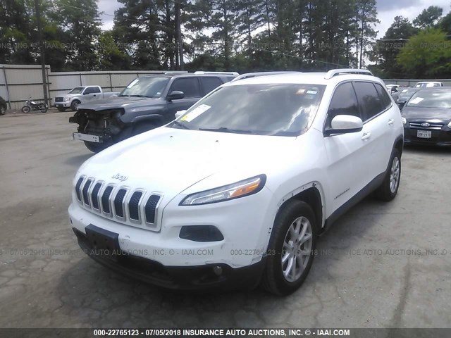 1C4PJLCB1EW126625 - 2014 JEEP CHEROKEE LATITUDE WHITE photo 2