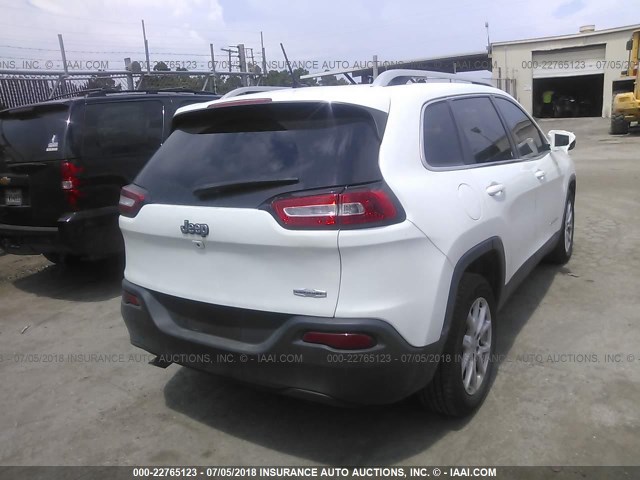 1C4PJLCB1EW126625 - 2014 JEEP CHEROKEE LATITUDE WHITE photo 4